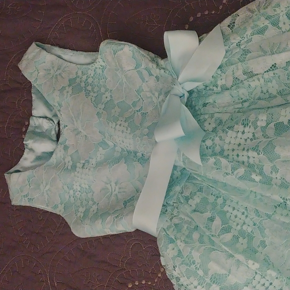 Toddler girl teal dress size 8 - Picture 3 of 3